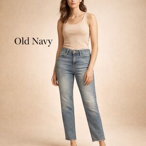 Old Navy Women's Straight/Skinny Leg Jeans - Light Blue Wash Size 12